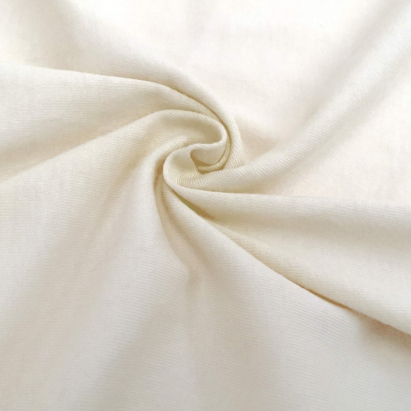 TL Care Supreme 100% Natural Cotton Jersey Knit Fitted 18" x 36" Cradle/Bassinet Sheet, Cream, Soft Breathable - Image 2